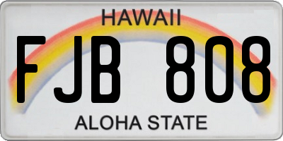 HI license plate FJB808
