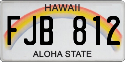 HI license plate FJB812
