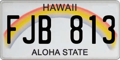 HI license plate FJB813