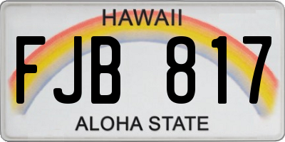 HI license plate FJB817