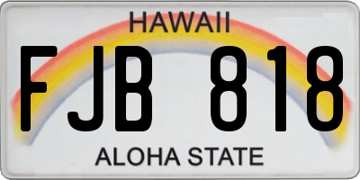 HI license plate FJB818