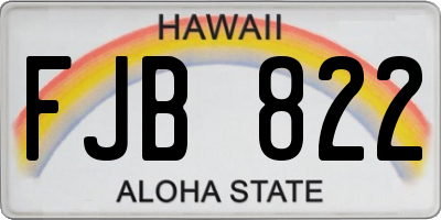 HI license plate FJB822