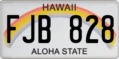 HI license plate FJB828
