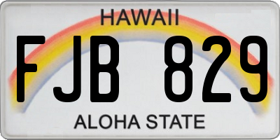 HI license plate FJB829
