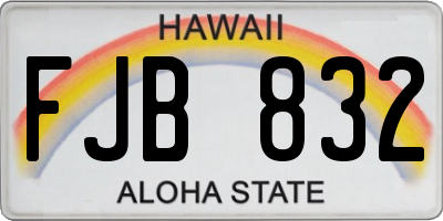 HI license plate FJB832