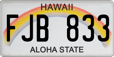 HI license plate FJB833