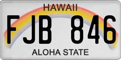 HI license plate FJB846