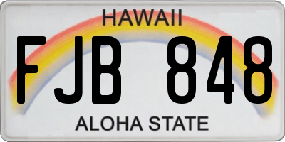 HI license plate FJB848