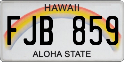 HI license plate FJB859