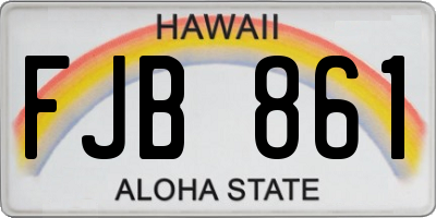 HI license plate FJB861