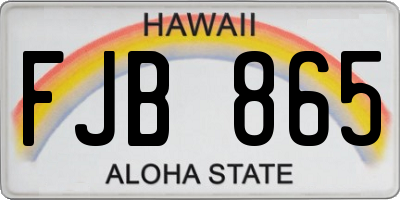 HI license plate FJB865