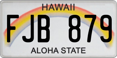 HI license plate FJB879