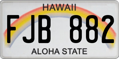 HI license plate FJB882