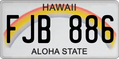 HI license plate FJB886