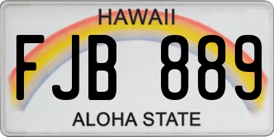 HI license plate FJB889