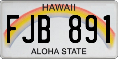 HI license plate FJB891