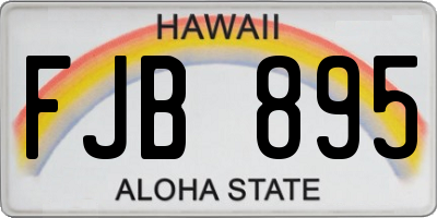 HI license plate FJB895