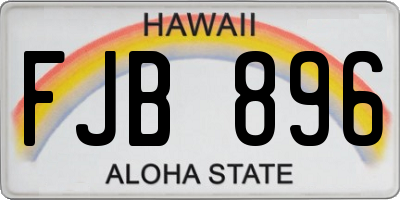 HI license plate FJB896