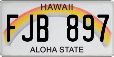 HI license plate FJB897