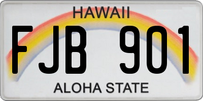 HI license plate FJB901