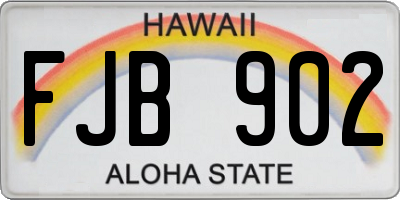 HI license plate FJB902