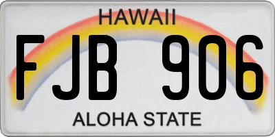 HI license plate FJB906