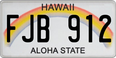 HI license plate FJB912