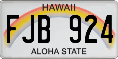 HI license plate FJB924
