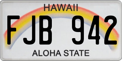 HI license plate FJB942