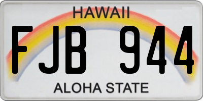 HI license plate FJB944