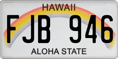 HI license plate FJB946