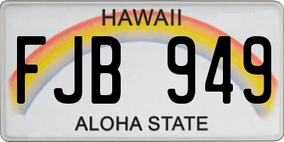 HI license plate FJB949