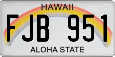 HI license plate FJB951