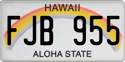 HI license plate FJB955
