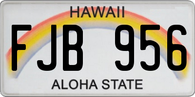HI license plate FJB956