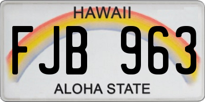 HI license plate FJB963