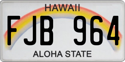 HI license plate FJB964