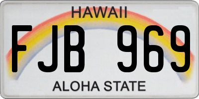 HI license plate FJB969