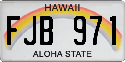 HI license plate FJB971