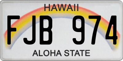 HI license plate FJB974