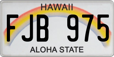 HI license plate FJB975