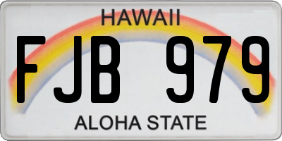 HI license plate FJB979
