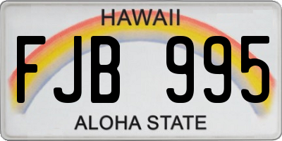 HI license plate FJB995