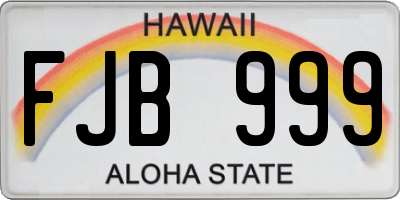 HI license plate FJB999