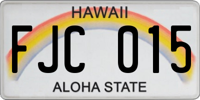 HI license plate FJC015