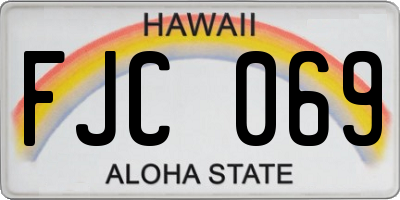 HI license plate FJC069