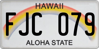 HI license plate FJC079