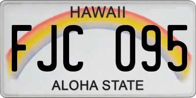 HI license plate FJC095