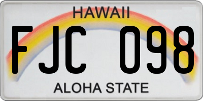 HI license plate FJC098