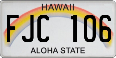 HI license plate FJC106
